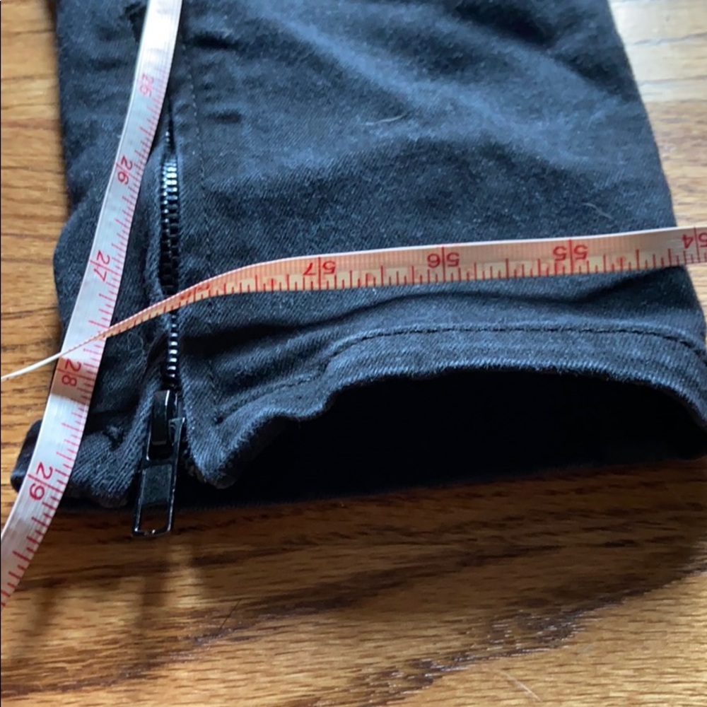 Black Denim Ex-Pent high rise skinny, zip ankle - Picture 8 of 11